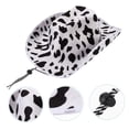 thumbnail image 2 of Sombreros de vaquero con estampado de vaca: correa ajustable para la barbilla, disfraz de Halloween, fiestas temáticas del lejano oeste, sombrero con estampado de animales, 2 of 5