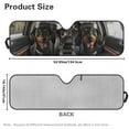 thumbnail image 6 of Uorisanigo Windshield Sunshade Compatible with Wrangler JK JKU TJ Car Sun Shade Sun Visor Protector for Wrangler 1997-2018 Blocks UV Rays and Keep Vehicle Cool (Dachshund Family Driving), 6 of 7