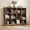 Brown Oak, variant on Homieasy 12 Cube Organizer Cabinet with Charging Station & USB Ports, Wooden Bookcase with 13 Open Shelves for Living Room, Bedroom, Brown Oak