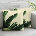thumbnail image 3 of Acheng Short Plush Pillowcase 1 Piece - Palm Leaves with Lush Branches and Leaves, Tropical Jungle Palm Leaves with Charming Colors White, 3 of 5