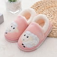 thumbnail image 2 of YAYUBA Toddler Slippers Size 8,Baby Girls Cute Lamb Embroidery Cartoon Non- Warm Indoor Slippers Soft Sole Sneakers,7-8 Years,Pink, 2 of 8