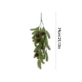 thumbnail image 2 of FeiBiQiuBi Artificial Christmas Teardrop Swag, 30 Faux Pine Needles Teardrop Door Swag with Pine Cones, Plastic Norfolk Pine Needle Teardrop Wreath for Mantle Fireplace Indoor Outdoor Holiday Decor, 2 of 7