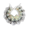 thumbnail image 5 of sunsanly 1 Set Pet Saliva Towel Lace Stitching Soft Faux Pearl Decor Pet Cat Dog Bowknot Neckerchief Pet Supply, 5 of 8