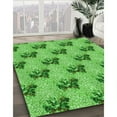 thumbnail image 2 of Ahgly Company Indoor Round Patterned Emerald Green Area Rugs, 8' Round, 2 of 6