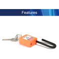thumbnail image 3 of Wekity Lockout Tagout Locks Safety Padlock Loto Locks Keyed Differently PA Lock Out Tag Out Steel Shackle Small Luggage Padlocks Orange 2PCS-0621, 3 of 5