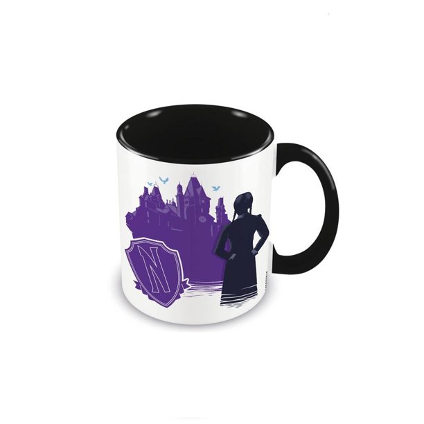 Wednesday - Taza Diseño Interior a Dos Colores Teenage Purgatory (Morado, Blanco, Negro)