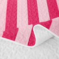 thumbnail image 5 of Meiyoeat Bold Vertical Stripe Quilt Full for Girls, Contemporary Pinstripe Full Bedspread Sets, Hot Pink, 5 of 7