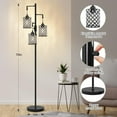 thumbnail image 3 of Crystal Floor Lamps for Living Room, 3-Light Black Floor Lamp, Standing Tall Lamp with Elegant K9 Crystal Shade & Rotary Switch, Modern Corner Floor Lamp for Bedroom, Home Office, Reading, 3 of 8
