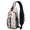 Fireman and Sign White Pattern, variant on Fireman and Hose Orange Pattern Sling Backpack, Travel Shoulder Pack with Earphone Port, Breathable Padded Back Gift Ideas for Travel Shopping