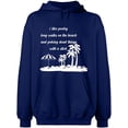 thumbnail image 2 of OXI Hoodie Sweatshirt - I Like Poetry Long Walk On The Beach, Basic Casual Hoodie for Men's and Women Fleece Hoodie Long Sleeve - Navy Blue Large, 2 of 3