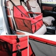 thumbnail image 2 of Mascota Perro Gato Asiento De Coche Perrera Perrito Cinturón Seguro Booster Carrier Estable rojo Salvador Portador del asiento seguro para el automóvil, 2 of 10