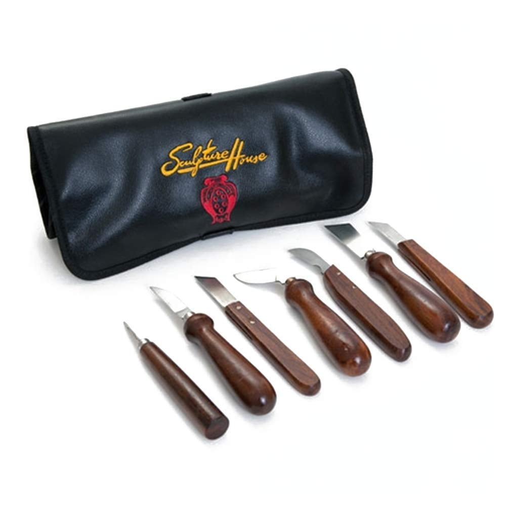 Soapstone Carving Knives Set of 7 Knives Perfect Set for Woodcrafting, Whittling, Carving