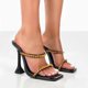 thumbnail image 4 of Copa de vino de cabeza cuadrada de diamantes de imitación sexy informal para mujer con sandalias de pantuflas de una línea Wmkox8yii hj789, 4 of 4