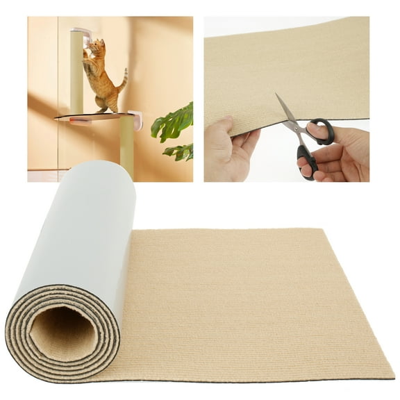 Hvxrjkn Cat Scratch Protector with Strong Adhesive Trimmable Non Woven Fabric Cat Sofa Protector Multifunctional Durable Cat Furniture Protector for Furniture Cat Tree