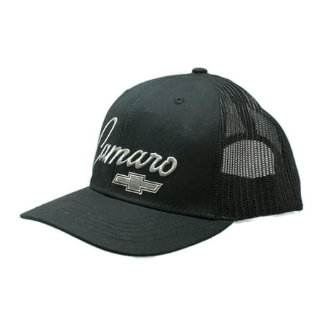 Hat - Camaro Mesh Vented Embroidered Ball Cap Black