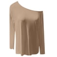 thumbnail image 4 of EDFBUYKRS Crewneck Sweatshirt Tube Tops Solid Color Blouses Long Sleeve Shirts Basic Tees Pullover Crop Tops Tops Basic Tees Womens Dress Tops L, 4 of 5