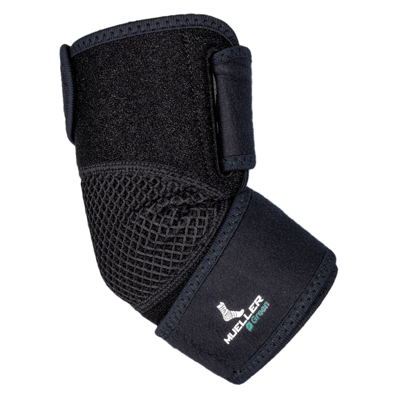 Mueller Sports Medicine Green Adjustable Elbow Support, Provides Support and Compression to the Elbow