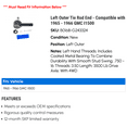 thumbnail image 2 of Left Outer Tie Rod End - Compatible with 1965 - 1966 GMC I1500, 2 of 2