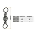 thumbnail image 6 of Fishing Barrel Swivel, 50Pcs 15lb Carbon Steel Terminal Tackle, Black, 6 of 6