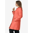thumbnail image 4 of Jessica London Women's Plus Size Three Quarter Length Jacket Real Leather Oversized Long Coat, 4 of 6