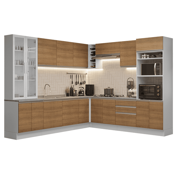 Cocina Integral Completa Armario de Vidrio Madesa Glamy BM 2