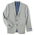 thumbnail image 2 of Vince Camuto Mens Patterned Two Button Formal Suit grey 40/Unfinished, 2 of 2