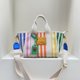 thumbnail image 2 of Bolso de mano de moda KURT GEIGER LONDON Bolso de lona de rayas de colores para mujer con cremallera, 2 of 5