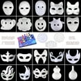 thumbnail image 2 of DIY Mask -10pcs Paper Art Masks Blank DIY Masks DIY Blank Masks for Masquerade Cosplay Party, 2 of 9