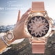 thumbnail image 1 of Reloj de cuarzo para mujer, relojes para mujer vansvar, reloj casual de cuarzo de acero inoxidable para mujer, reloj de cuarzo con flores y diamantes de imitación., 1 of 5