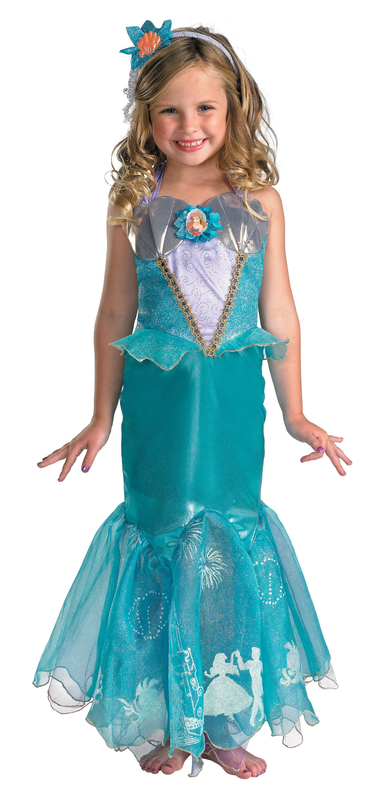 Ariel Little Mermaid Prestige Storybook Princess Girls Costume Dis50510 3t 4t