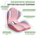 thumbnail image 5 of JOVELL Ergonomic Seat Cushion, L-Shaped Memory Foam Office Chair Pad with Coccyx & Lumbar Support, Non-Slip Car Cushion for Back Pain Relief, Pink, 5 of 7
