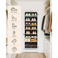 thumbnail image 6 of Over The Door Shoe Organizer with 16 Large Pockets, Hanging Shoe Rack for Closet Door, Space Saving Shoe Storage for Boots, Heels & Sneakers, Black, 6 of 7