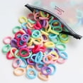 thumbnail image 3 of 100 Pcs Niña Elastic Hair Ties Band Rope Ponytail Bracelet Rubber String, 3 of 4