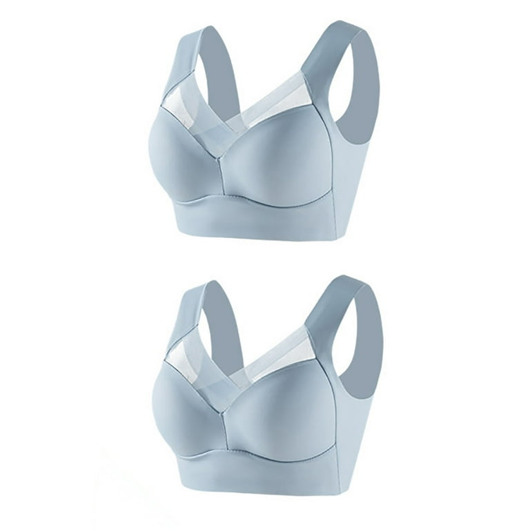 Mrat Clearance Bras for Women Push up Front Closure Plus Size Workout Bras  Front Closure Post Cotton Sports No Underwire Full Support Cute Sports Bras  Cute Sports Bralettes for Women Light Blue