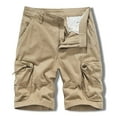 thumbnail image 2 of IROINNID Clearance Cargo Shorts for Men Plus Size Cargo Shorts Multi-Pockets Relaxed Summer Beach Shorts Pants,Khaki, 2 of 4