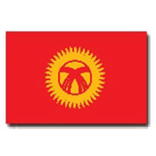 Annin Flagmakers 973712 Drapeau du Kirghizistan Nyl-Glo 4 Pi X 6 Pi