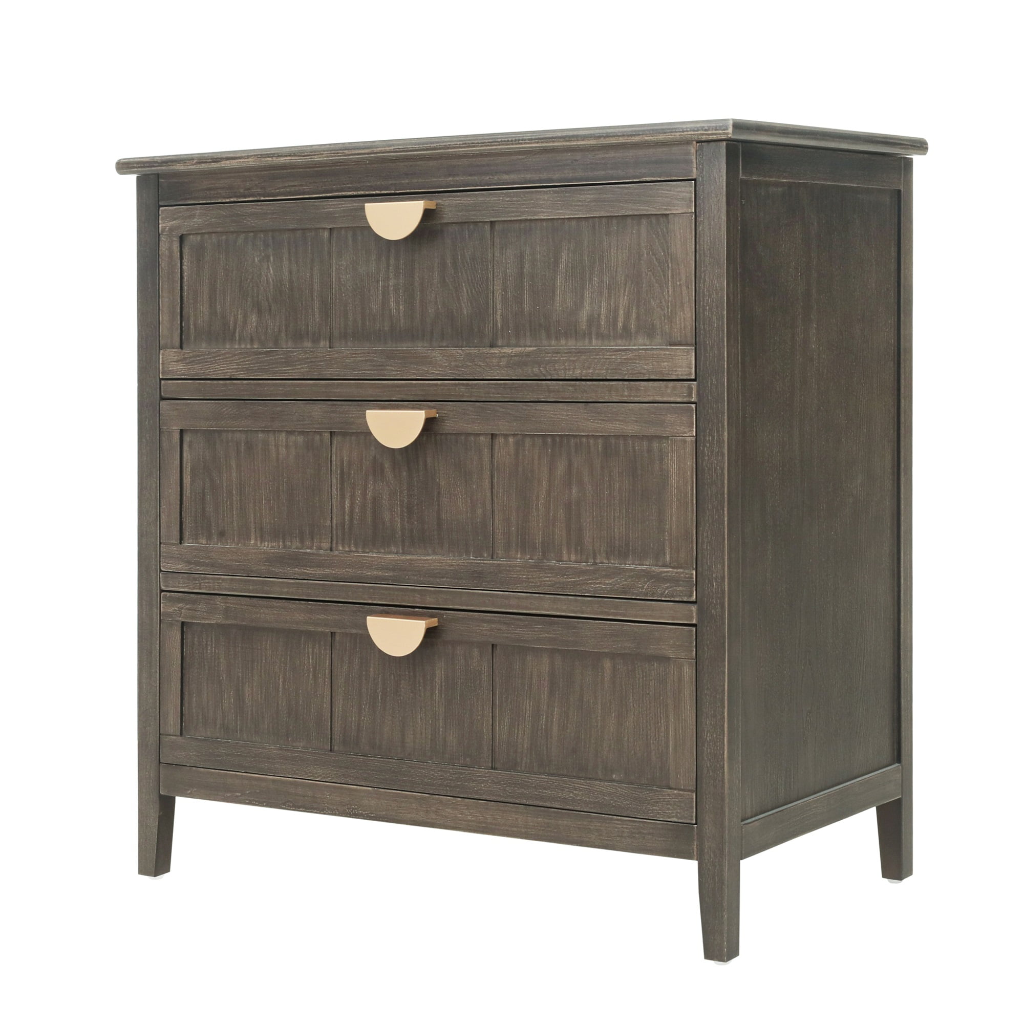Resenkos Rustic Wood Dresser for Bedroom with 3 Drawers, Metal Handle Storage Nightstand, Olive Green Finish Resenkos Rustic Wood Dresser for Bedroom with 3 Drawers, Metal Handle Storage Nightstand, Olive Green Finish