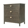 thumbnail image 3 of Resenkos Rustic Wood Dresser for Bedroom with 3 Drawers, Metal Handle Storage Nightstand, Olive Green Finish, 3 of 14