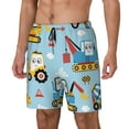 thumbnail image 2 of Daiia Building Truck Mens Swim Trunks Swim Shorts Quick Dry Swim Shorts with Mesh Lining Pockets-Medium, 2 of 9
