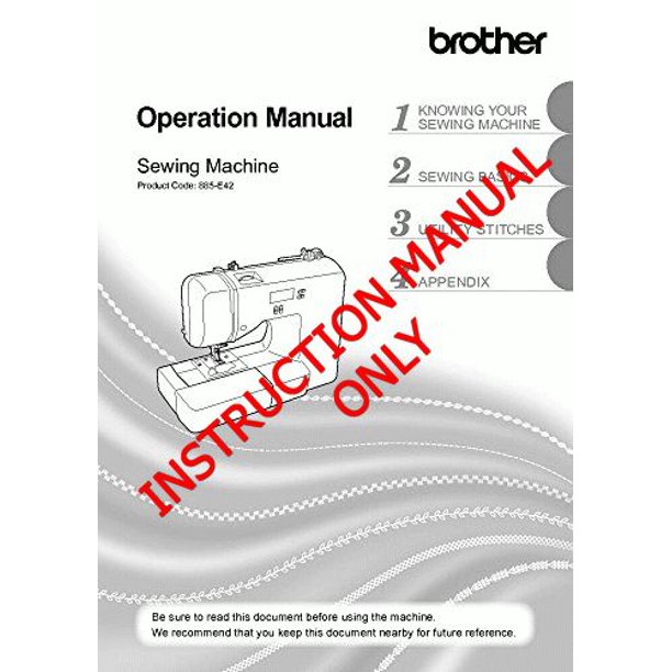 Brother XR3240 Sewing Machine Owners Instruction Manual (Paperback