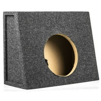 Sealed 10" Subwoofer Truck Box Slanted Enclosure Single Sub RI Audio 1" MDF Face
