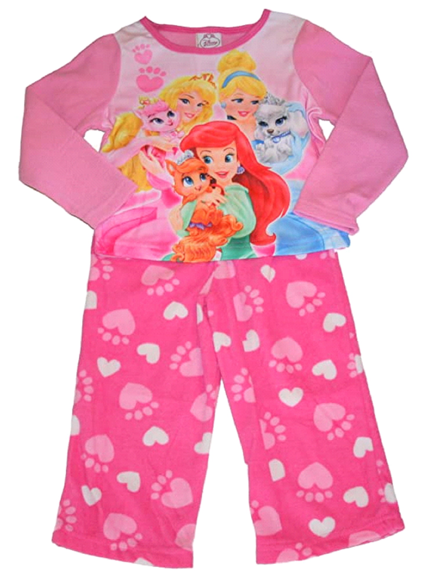 Cinderella and Rapunzel Little Girls Princess Palace Pets Blanket Sleeper Pajama Disney Belle 