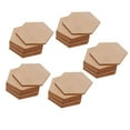 thumbnail image 2 of 11 Tamaños de Astillas de Astillas de Accesorios Hexagonales Decoración de Bricolaje Decoración de La Habitación Fabricación de Tarjetas 50 piezas 60 mm Gloria Piezas de madera, 2 of 9