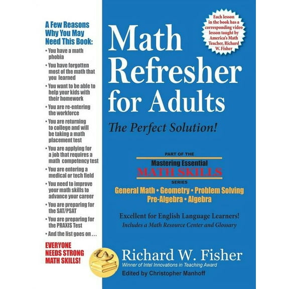 Mastering Essential Math Skills Math Refresher for Adults: The Perfect Solution, (Paperback)