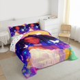 thumbnail image 3 of Feelyou Black Girl Princess Full Size Comforter Sets, Galaxy Butterfly Bedding Sets, 3pcs, 3 of 8