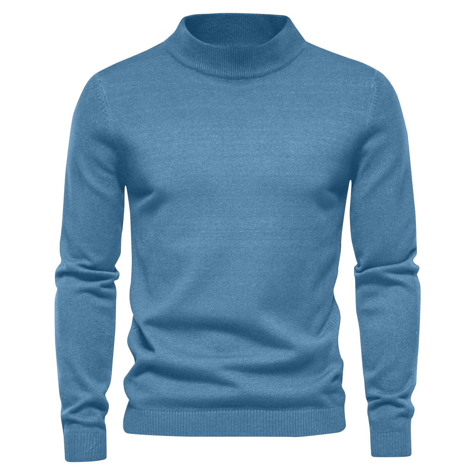cfhntfmh Mens Base Layer Sweaters Slim High Neck Long Sleeve Knitted Pullover Sweaters Soft Stretch Fall Winter Thermal Shirts