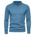 thumbnail image 1 of Annhoo Sweaters for Men Long Sleeve High Neck Knit Shirts Solid Color Casual Fall Winter Thermal Workout Gym Basic Daily Tops, 1 of 8