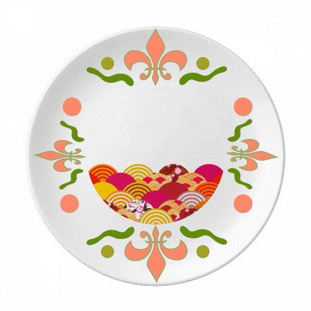 

Line Sakura Pattern Geometry Flower Ceramics Plate Tableware Dinner Dish