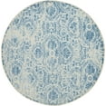 thumbnail image 2 of Nourison Jubilant Distressed Damask Blue 5'3" x ROUND Area Rug, (5' Round), 2 of 8