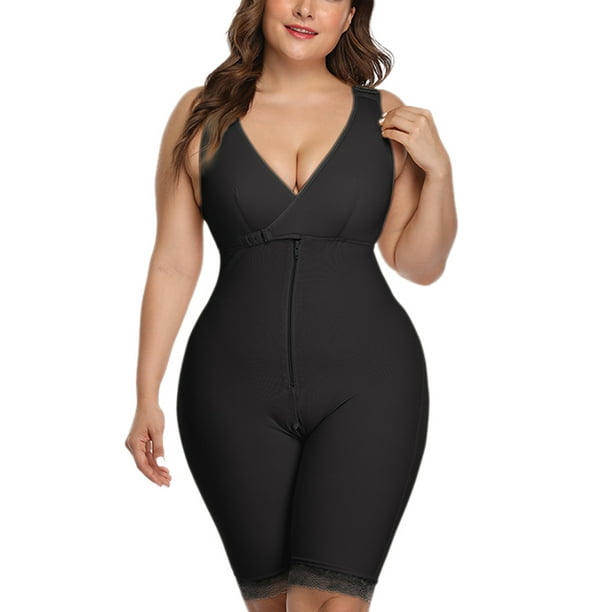 Ære spil tand Women's Plus Size Full Body Waist Control Comfort Underbust Corset Tummy  Shapewear - Walmart.com